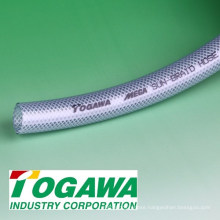 Flexible soft braided MEGA Sun Braid hose made of PVC and nylon. Manufactured by Togawa Industry. Made in Japan (extension hose)